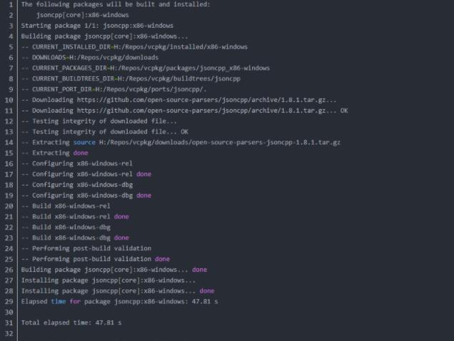 Vcpkg�����а��������� ��ɫ��Ѱ�