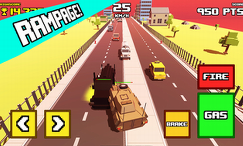 疯狂的道路坦克横撞